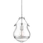 Altrio Convertible Pendant - Chrome / Clear