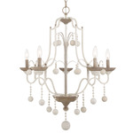 Colonial Charm Chandelier - Whitewash