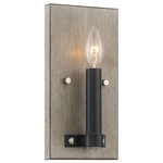 Rawson Ridge Wall Light - Antique Silverwood / Coal