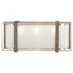Tysons Gate Bathroom Vanity Light - Brushed Nickel / White Iris