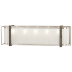 Tysons Gate Bathroom Vanity Light - Brushed Nickel / White Iris