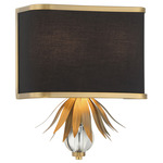 Caprio Wall Sconce - Brushed Brass / Black