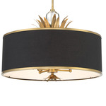 Caprio Pendant - Brushed Brass / Black