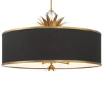 Caprio Pendant - Brushed Brass / Black