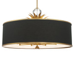 Caprio Pendant - Brushed Brass / Black