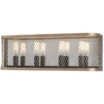 Marsden Commons Bathroom Vanity Light - Smoked Iron / Aged Gold / Mirror