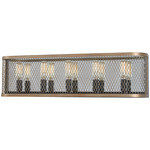 Marsden Commons Bathroom Vanity Light - Smoked Iron / Aged Gold / Mirror