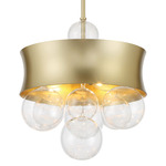 Verdi Square Convertible Pendant - Gold / Clear