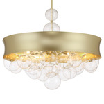 Verdi Square Convertible Pendant - Gold / Clear