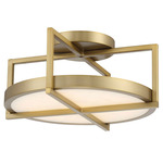 Boada Semi Flush Ceiling Light - Soft Brass / Alabaster