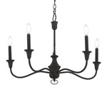 Halifax County Chandelier - Textured Black