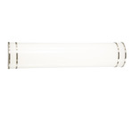 Vantage Bathroom Vanity Light - Brushed Nickel / White
