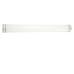 Vantage Bathroom Vanity Light - Brushed Nickel / White