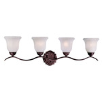 Marche Bathroom Vanity Light - Bronze / Etched Glass