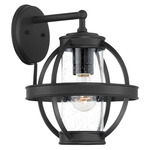 Cumberland Court Outdoor Wall Light - Sand Coal / Clear Seedy