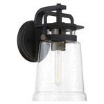 Maribel Heights Outdoor Wall Light - Sand Coal / Clear Seedy