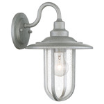 Signal Park Outdoor Wall Light - Galvanized / Clear Seeded