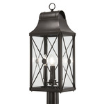 De Luz Outdoor Post Mount - Oil Rubbed Bronze / Clear