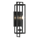 Knoll Road Outdoor Wall Light - Coal / Clear