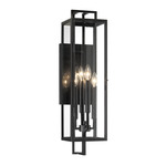 Knoll Road Outdoor Wall Light - Coal / Clear