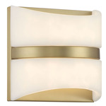 Velaux Wall Sconce - Soft Brass / White