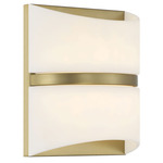 Velaux Wall Sconce - Soft Brass / White