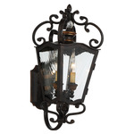 Brixton Ivy Outdoor Wall Light - Sand Coal / Honey Gold / Clear