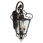 Brixton Ivy Outdoor Lantern Wall Light - Sand Coal / Honey Gold / Clear