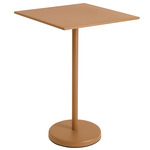 Linear Square Cafe Table - Burnt Orange