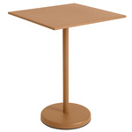 Linear Square Cafe Table - Burnt Orange