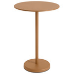 Linear Round Cafe Table - Burnt Orange