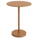 Linear Round Cafe Table - Burnt Orange