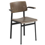 Loft Chair - Stained Dark Brown + Black