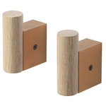 Attach Coat Hook - Set of 2 - Burnt Orange / Oak