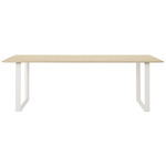 70/70 Dining Table - White / Solid Oak