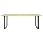 70/70 Dining Table - Black / Solid Oak