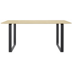 70/70 Dining Table - Black / Solid Oak