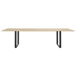 70/70 Dining Table - Black / Solid Oak