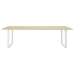 70/70 Dining Table - White / Solid Oak