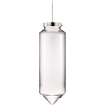 Dart Pendant - Polished Nickel / Clear