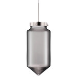 Dart Pendant - Polished Nickel / Grey