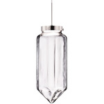 Facet Pendant - Polished Nickel / Clear