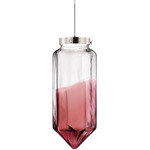 Facet Pendant - Polished Nickel / Fig / Clear