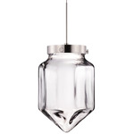 Facet Pendant - Polished Nickel / Clear