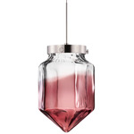 Facet Pendant - Polished Nickel / Fig / Clear