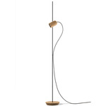 Onfa Floor Lamp - Oak / Graphite Steel