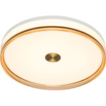 Luna Ceiling Flush Light - Smoke Brown / White