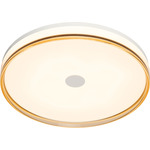 Luna Ceiling Flush Light - Smoke Brown / White