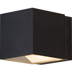 Pandora Solid Wall Sconce - Black / Clear