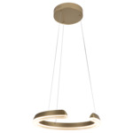 Solaire Ring Pendant - Satin Antique Brass / Acrylic